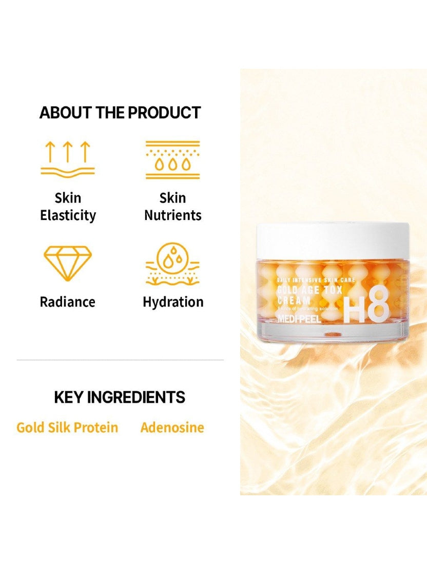MEDI-PEEL Gold Age Tox H8 Cream - Ενυδατική συσφικτική κρέμα με κολλαγόνο - Image 3