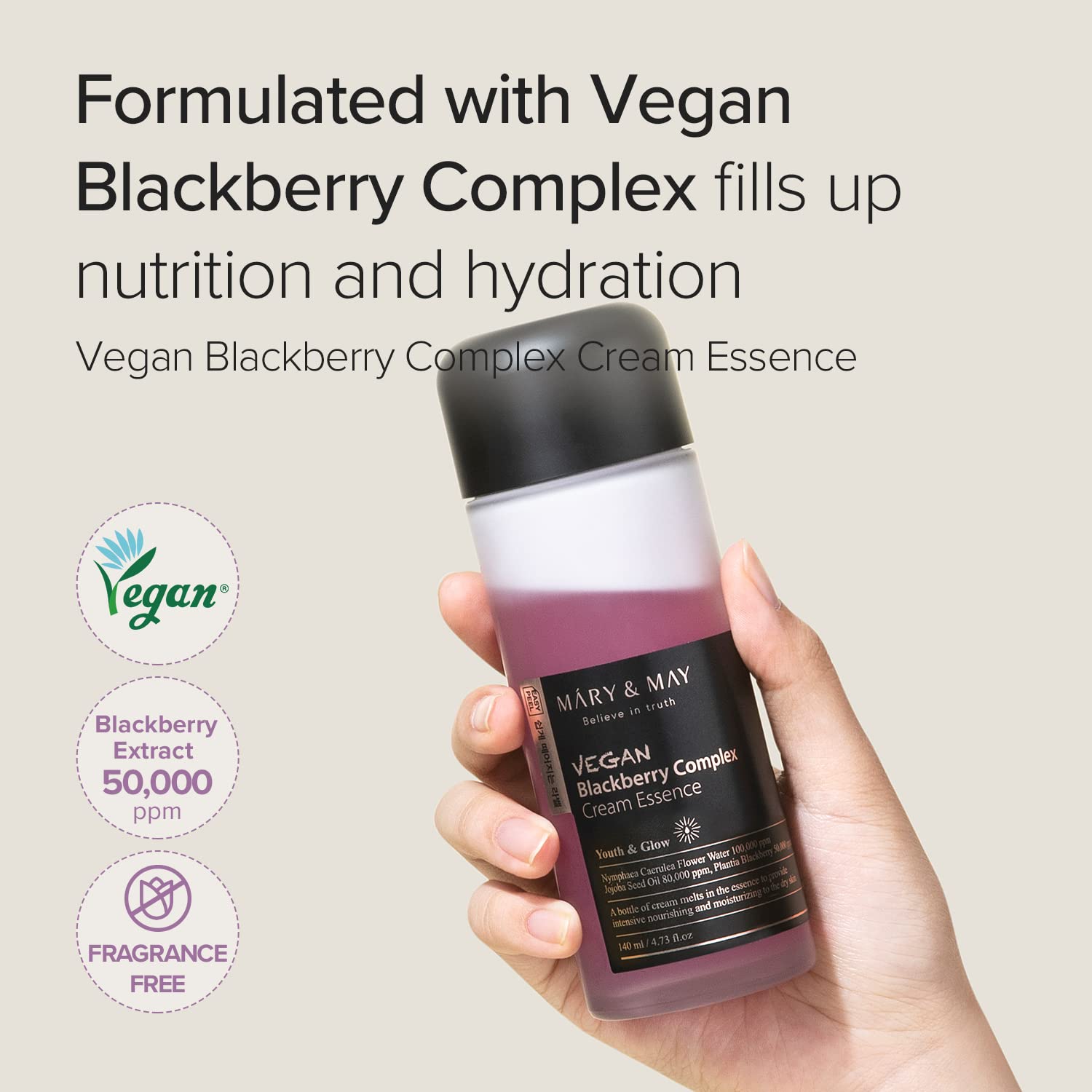 Mary&May Vegan Blackberry Complex Cream Essence - Image 3