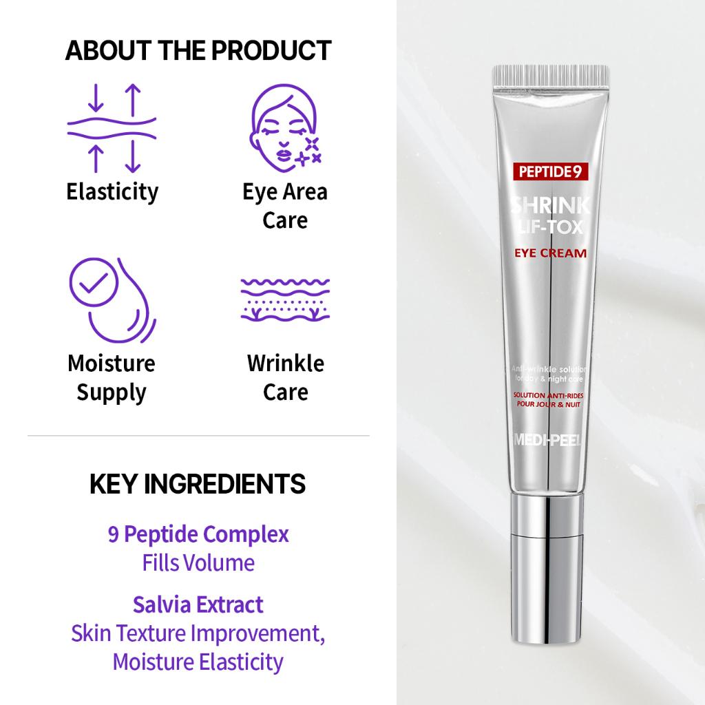 MEDI-PEEL Peptide 9 Volume Lif-Tox Eye Cream - Αντιρυτιδική Κρέμα Ματιών για Σύσφιξη - Image 3