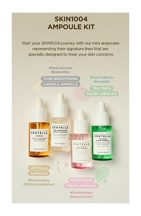 SKIN 1004 Madagascar Centella Ampoule Kit - Σετ 4 μίνι αμπούλες για πολυλειτουργική χρήση - Image 3