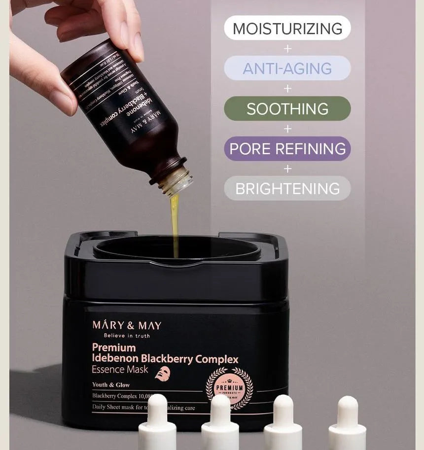 Mary&May Premium Idebenone Blackberry Complex Essence Mask - Image 3