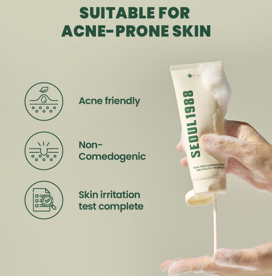 K-SECRET SEOUL 1988 Cleansing Foam : Pine Cica 1% + Probiotics - Αφρός καθαρισμού θρέψης και ενυδάτωσης - Image 3
